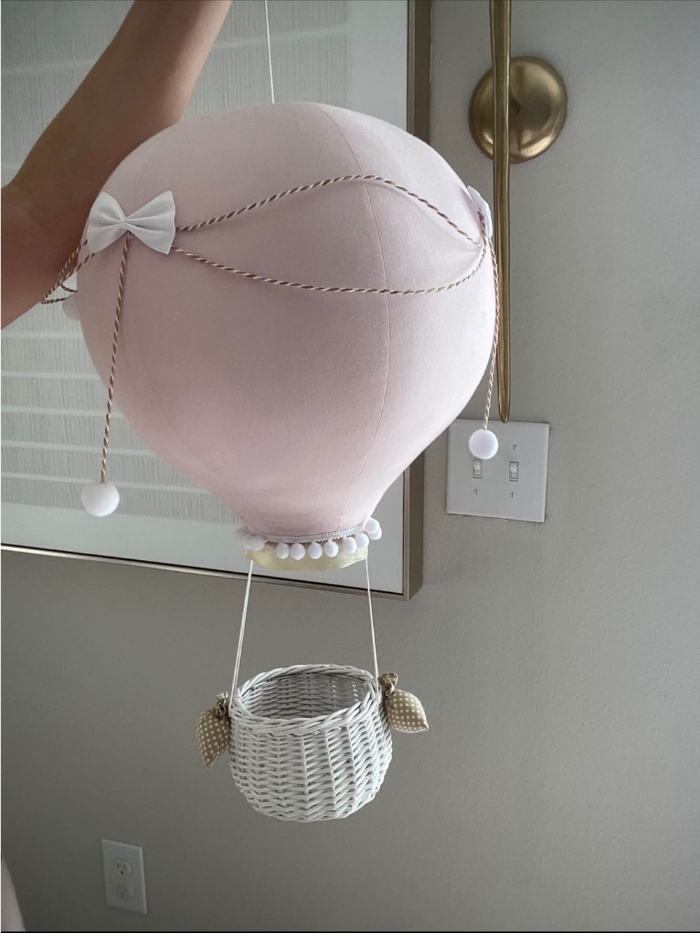 Pink Hot Air Balloon Nursery Hanging Decor - Kids Accessories